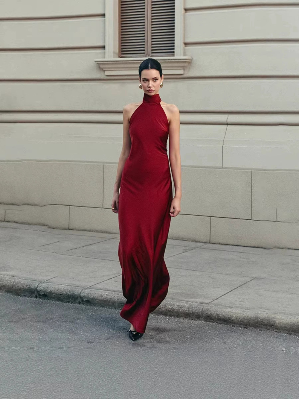 Zara Halter Neck Bodycon Mermaid Dress Backless Party
